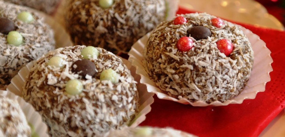 Vánoční pečení - proteinová-kokosové kuličky
