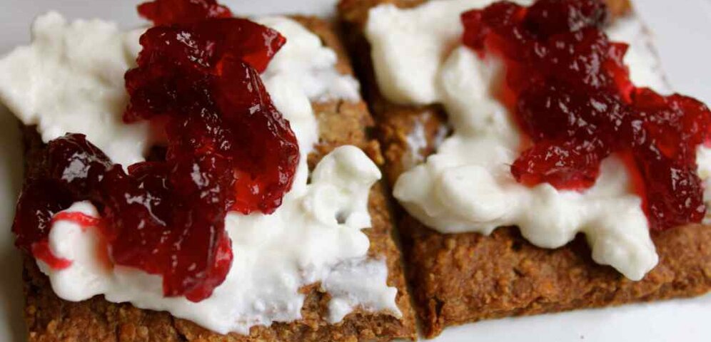 Brusnicová nátierka s proteínom - zdravá výživa