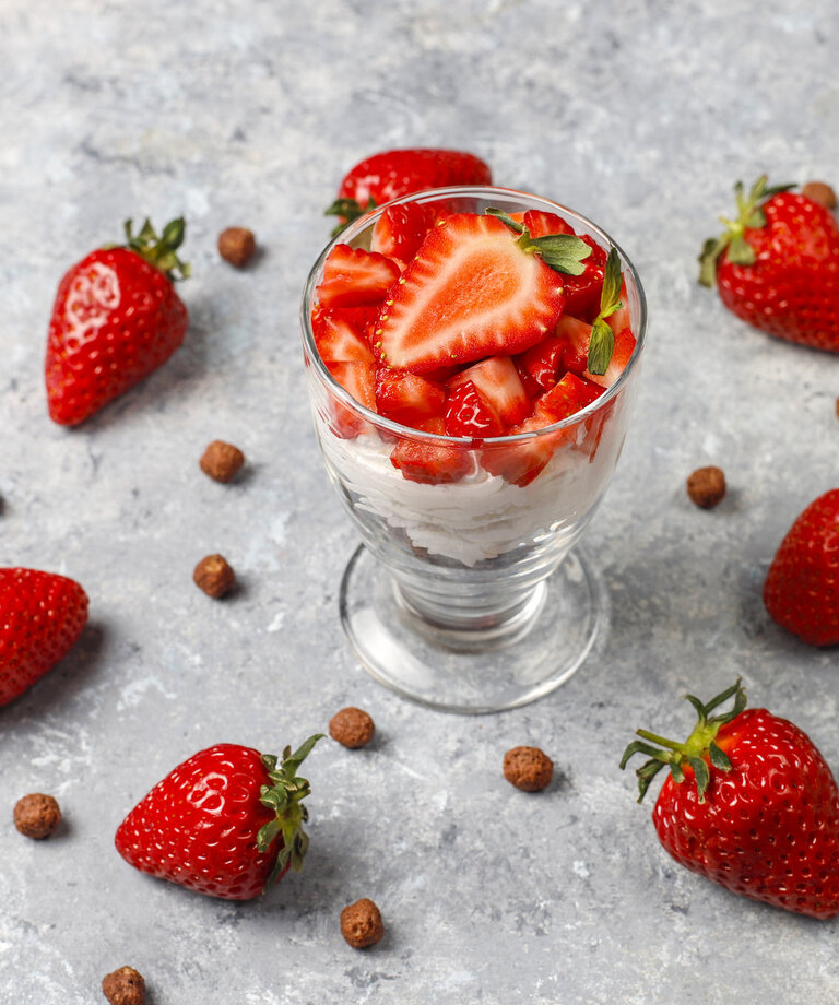 Jahodová snídaně s proteinem 