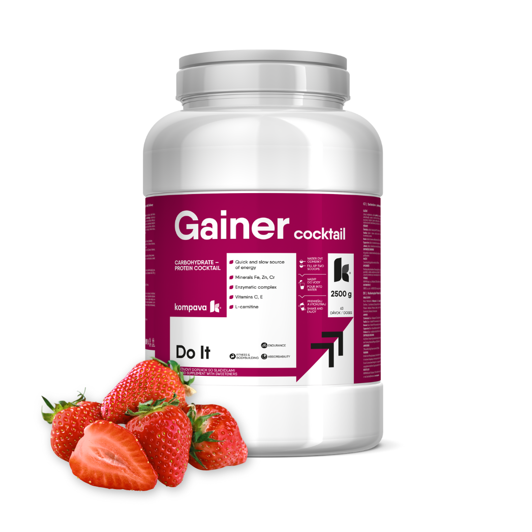 Kompava Gainer Koktail 2500 g/63 dávek, jahoda