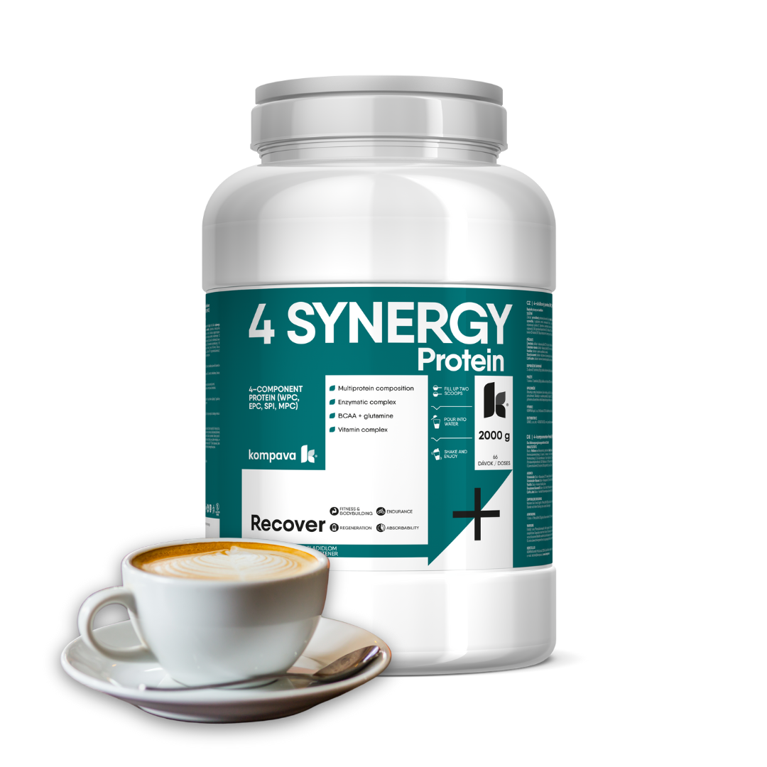 Kompava 4 SYNERGY Protein 2000 g/66 dávek, caffe latte